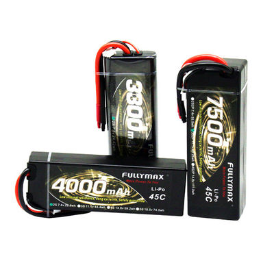 Πακέτο μπαταρίας αυτοκινήτου 7,4V 2S Rc Lipo 3300Mah 7500Mah