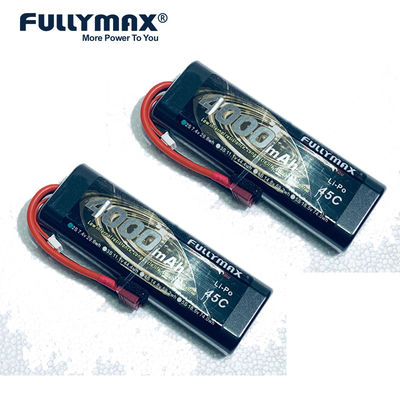 7.4 μπαταρία 4000mah 2S1P 45C Β Lipo γύρω από τη σκληρή περίπτωση με το βούλωμα κοσμητόρων