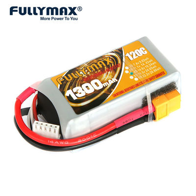 1300mah 14.8v 4 υψηλής ενέργειας μπαταρία αεροπλάνων Rc πυκνότητας μπαταριών κυττάρων 120c Lipo