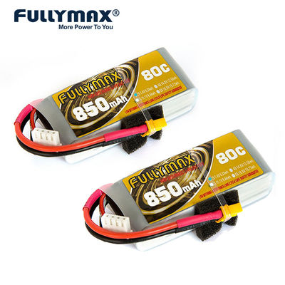 η μπαταρία 2s 850mah Lipo 7.4v 80c Fpv Lipo συσκευάζει το μεγάλο κηφήνα Hexacopter Octocopter Multirotor φορτίων 2s