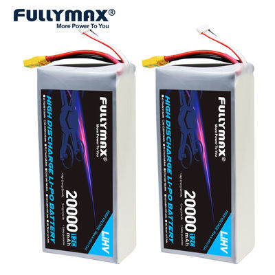 Uav μπαταριών 20000mah 4.45v 6s Lipo εμπορική υψηλής ενέργειας πυκνότητα μπαταριών 23.52v 12c κηφήνων