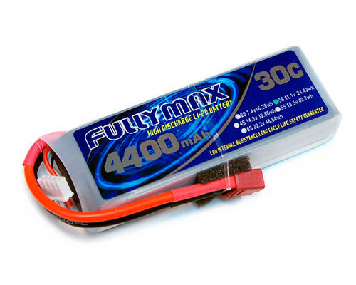 Πακέτο 30C 4400mAh 3S 11.1V μπαταριών FFULLYMAX LiPo με το βούλωμα Τ για τα αυτοκίνητα RC, αεροσκάφη RC, ελικόπτερα RC, ανταγωνισμός F3A
