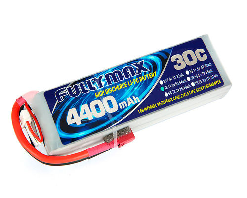 Πακέτο 30C 4400mAh 4S 14.8V μπαταριών FULLYMAX LiPo με το βούλωμα Τ για τα αυτοκίνητα RC, αεροσκάφη RC, RC Heli