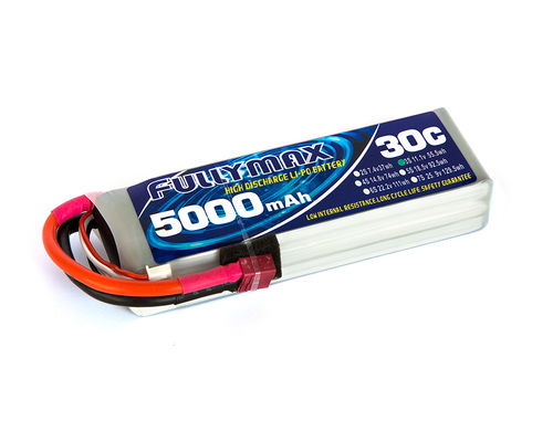 Πακέτο 30C 5000mAh 3S 11.1V μπαταριών FULLYMAX LiPo με το συνδετήρα κοσμητόρων για τα αυτοκίνητα RC, αεροσκάφη RC, ελικόπτερα RC
