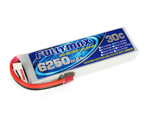 Μπαταρία 30C 6250mAh 3S 11.1V FULLYMAX RC Lipo με το συνδετήρα κοσμητόρων για το αεροπλάνο ελικοπτέρων φορτηγών βαρκών αυτοκινήτων RC