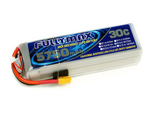 Μπαταρία πακέτων 30C 5750mAh 5S 18.5V μπαταριών FULLYMAX LiPo με το συνδετήρα XT60 για τα αεροπλάνα αεροσκαφών RC αποτύπωση-φτερών RC Heli