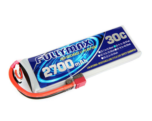 Πακέτο 30C 2700mAh 3S 11.1V μπαταριών FULLYMAX LiPo με το βούλωμα Τ για το φορτηγό αεροσκαφών RC αυτοκινήτων RC RC