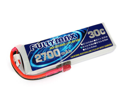 Πακέτο 30C 2700mAh 4S 14.8V μπαταριών FULLYMAX LiPo με το βούλωμα Τ για το αεροπλάνο αεροσκαφών RC αυτοκινήτων RC RC