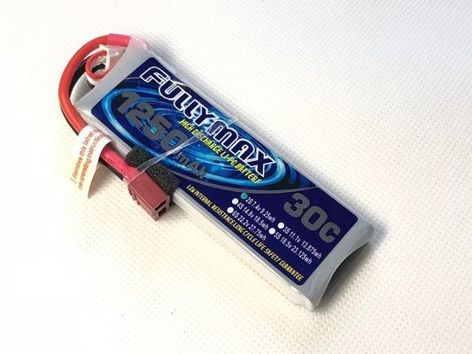 Το Τ συνδέει το πακέτο 30C 1250mAh 7.4V μπαταριών 2S LiPo για το αεροπλάνο Heli φορτηγών βαρκών αυτοκινήτων RC