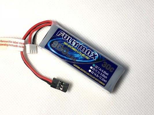 μπαταρία 7.4V 900mAh 30C LiPO με το βούλωμα JR για την καθολική μπαταρία δεκτών
